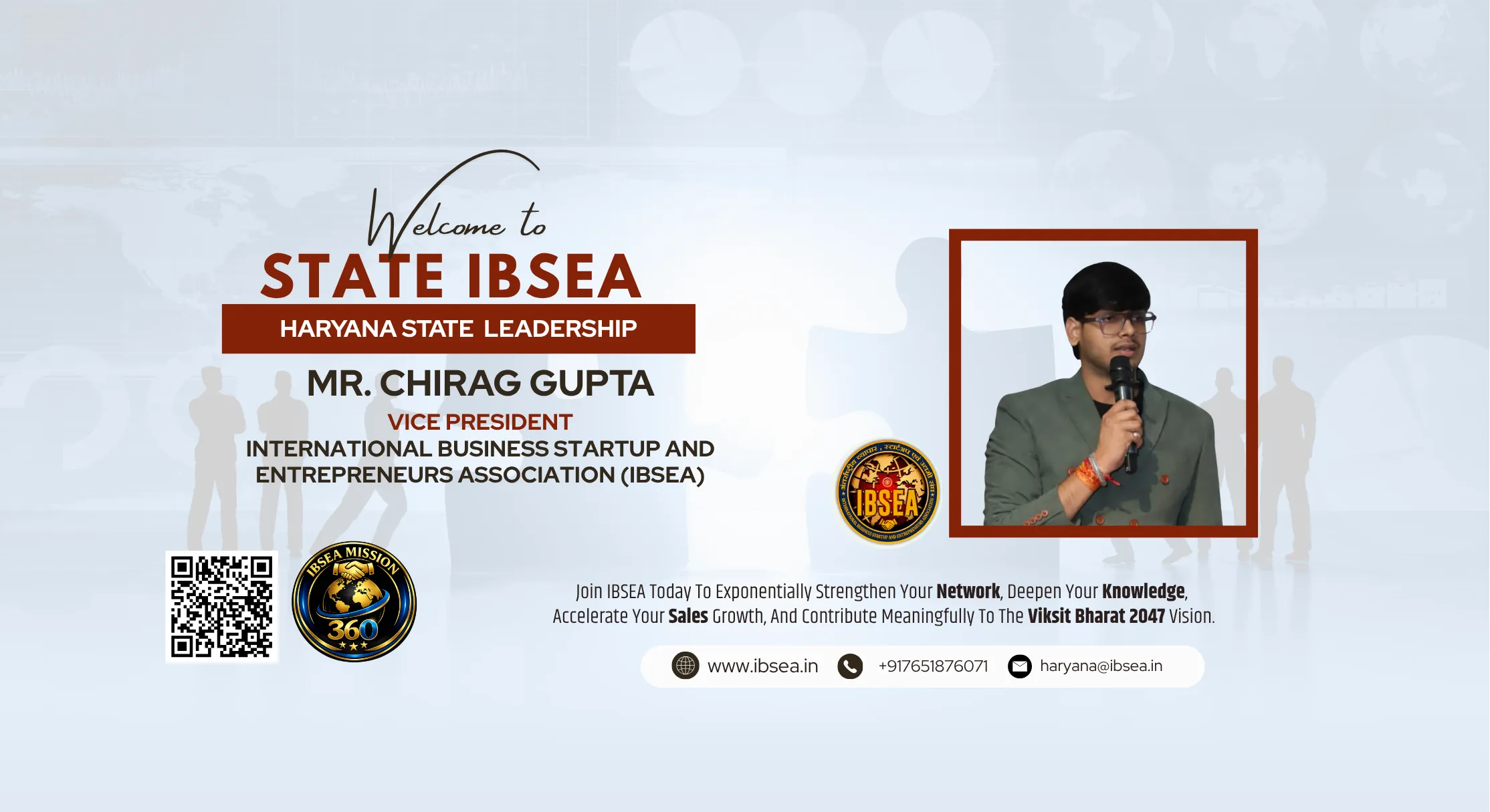 MR. CHIRAG GUPTA HAS BEEN APPOINTED AS STATE VICE PRESIDENT FOR HARYANA STATE